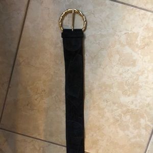 Moschino black suede belt